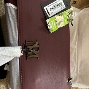 Badgley Mischka Plum Vegan Leather crossbody